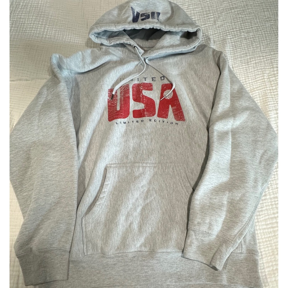 USA‎ Limited Edition Gray Hoodie American Flag Patriotic Pullover